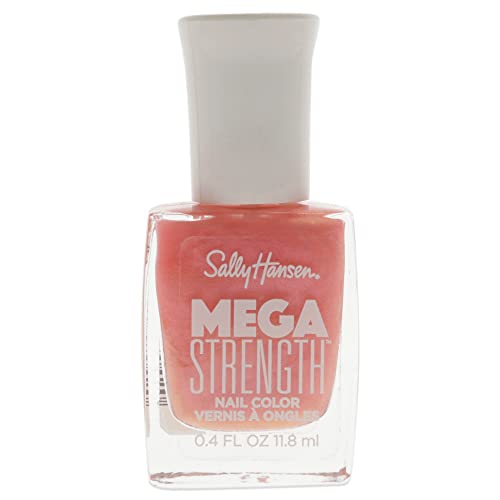 Sally Hansen Mega Strength Nail Polish, Sally Sells Sea Shells, 0.4 Fl