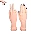 2Pcs Practice Hand for Acrylic Nails, Audio Nail Art Training Hand,Fake Hand for Nails Practice, Flexible Bendable Manicure Hand Practice Tool