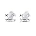 Sterling Silver Crossbones Skull Stud Earrings - 4mm