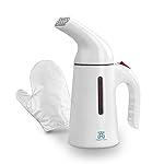 Fast Heat-up Garment Steamers, Portable Fabric Steamers with Preventing Spitting Water Nozzle, Travel Clothes Steamers, Bonus with Heat Resistant Glove and Travel Pouch