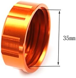 CNC Motorcycle Rear Brake master cylinder fluid Reservoir Cover Cap Modification Large displacement Motorbike (Orange)