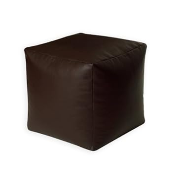 Sattva Square Footstool Cover Brown (Without Beans)