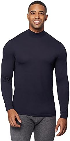 Men's Classic Fit Waffle-Knit Heavy Thermal Shirt (S, Navy) at
