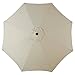EASELAND Patio Umbrella 9-Feet Outdoor Table Market Umbrella Push Button Tilt and Crank Garden Parasol with Crank Winder, 8 Ribs, Beige