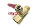 All Tool Depot BV-02 Series Forged Brass Mini Ball Valve, 180 Degree Operation Handle, NPT Female Male, Rated to 600WOG (1/4