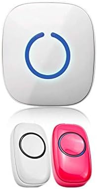 SadoTech Model C Classroom Wireless Doorbell - Answer Buzzer Operating at Over 1000-feet Range with Over 50 Chimes, White Receiver + 2 Colored Buttons (Red, White)