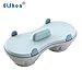 Microwave Egg Poacher BPA Free & Dishwasher Safe Dual Caves Poached Egg Maker Double Cups Egg Cooker Microwave Poached Egg Steamer Kitchen Gadget (Nordic Blue)