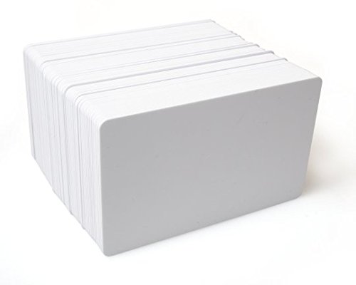 Blank White PVC Plastic ID Cards for Magicard, Evolis, Zebra, Smart, Javelin, Fargo, Datacard Badge Printers - by PAC Supplies Global Ltd (100)