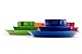 GSI Outdoors Durable, Lightweight Cascadian 4 Person Table Set - Multi Colored for Canoeing, Camping, Barbecuing