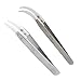 Ceramic Tweezer Set - FEITA Ceramic Precision Tweezers for Electronic Repair, DIY Hobbies - NO MORE BROKEN TIPS! (2-Pcs)