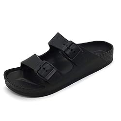 FUNKYMONKEY Women's Comfort Slides Double Buckle