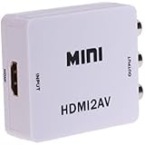 New Wayzon HDMI to AV Composite RCA CVBS Video + Audio Digital to Analogy Signal Converter Hdmi Input 3RCA Output For TV PS3 PS4 VHS VCR DVD-White