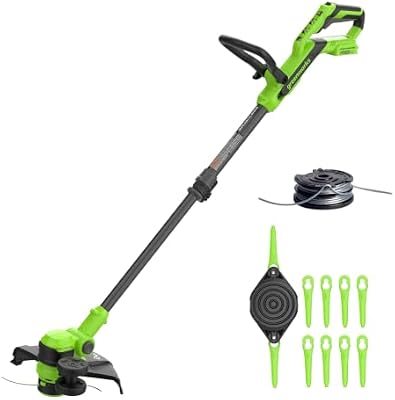 24V Brushless Grass Trimmer Gen2 2-in-1 für kleine bis mittlere Gärten, 30 cm Schnittbreite, mit 10 Kunststoffklingen – ohne Akku und Ladegerät, Grün ST3002