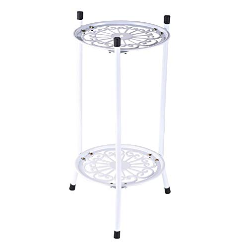 Buy Stand & Flower Pot Holder 2 Tiered Scroll Decorative Metal Stands