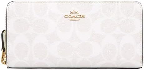 [Coach] COACH Wallet (Long Wallet) F54632 54632 Chalk x Glacier White Signature PVC Leather Accordion Zip Around Ladies [Outlet Product] [Brand] [Parallel Import]