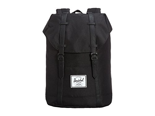 Herschel Supply Company Retreat Casual Daypack, 43-inch, 20 Liters, Black/Black PU,10066-00535-OS