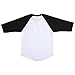 Hat and Beyond Kids Raglan 3/4 Sleeveless Baseball T-Shirts Baby (XXS (2-3 Yrs 3T), White/Black)