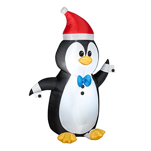 National Tree Company Inflatable Waving Penguin, LED Lights, Plug in, Christmas…