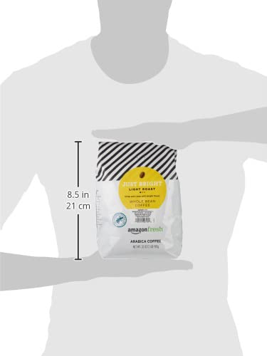 AMAZON FRESH, JUST BRIGHT WHOLE BEAN COFFEE LIGHT ROAST, 32 OZ