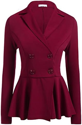 Befily Womens Work Office Open Front Blazer Casual Long Sleeve Jacket with Buttons