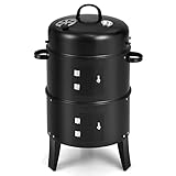 Giantex 3-in-1 Outdoor Smoker Grill, Portable