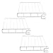 Dreamcolor Metal Closet Shelf Organizer Set of 3Wire Design Closet Shelf Dividers for Wooden Shelving