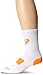 ASICS Team Tiger Crew Socks, White/Neon Orange, Large