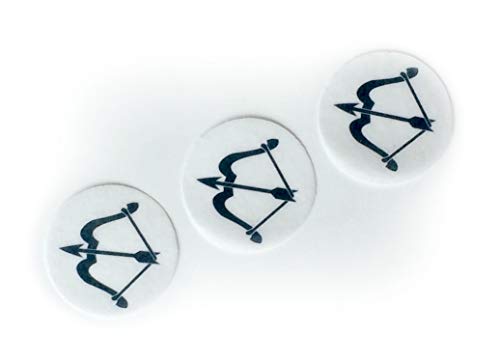 Crossbow Bow and Arrow Wafer Paper Toppers 1.5 Inch for Decorating Desserts Cupcakes Birthday Cakes Cookies Pack of 12
