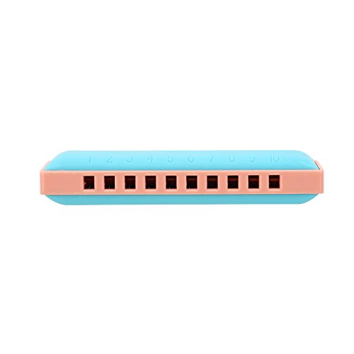 image for Naimo Children Beginners 10 Holes Harmonica Mouth Organ with Case Musi