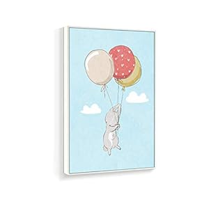 Framed Canvas Wall Art for Living Room, Bedroom Cartoon Bunny Canvas Prints for Home Decoration Ready to Hanging - 16x24 inches