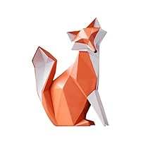 HomeBerry Fox Figurine Statue Sculpture Animal Home Decor Decoration Gift Arts Crafts Hand Painted Polyreisn 21cmH