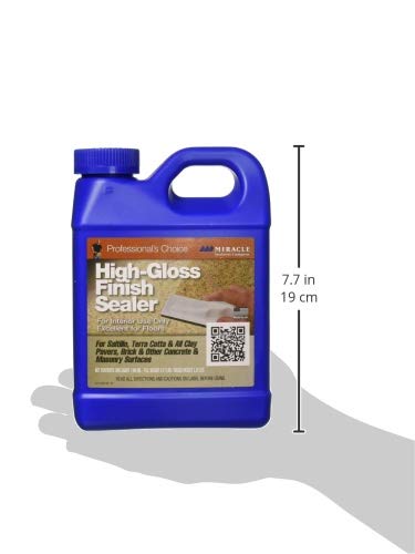 Miracle Sealants HGFS6QT High-Gloss Finish Sealer for Color Enhancement of Textured Stone Surfaces (Quart/946ml) 1