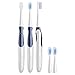 IEnkidu Sonic Electric Toothbrush Waterproof Whitening Prevent Tooth Decay Removes Plaque with 2 Extra Replacement Brush Heads 4 Colors (Dark Blue)