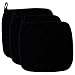 Lifaith Microfiber Makeup Removal Cloths Ultra Soft Facial Cloths, Pack Of 3, 12 x 12-Inch, Black