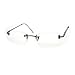 Clear Lens Glasses With Bifocal Reading Lens Rimless Rectangular Frame