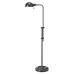 Dainolite DM1958F-OBB Pharmacy Adjustable Floor Lamp, Oil Brushed Bronze