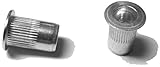 25 pcs 8-32 flat head ribbed body aluminum rivet nuts LFA-08080R …