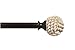 Nautical Knot in Black, Curtain Rod by Sheffield Home, 36 to 66-Inch