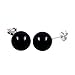 Trustmark 925 Sterling Silver 10mm Black Onyx Ball Stud Post Earrings