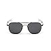 WPF Retro Polarized Sunglasses Aviator Sun Glasses for Men (As Picture, Black Frame Black Grey Lens)