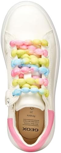 J PUFFYPOP Girl A Sneaker, Bianco/Rosa, 33 EU