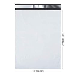 Fuxury 12x15.5 Inches 100pc White Poly Mailers
