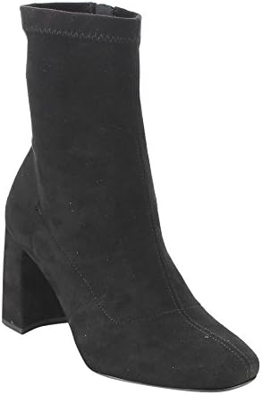 Speed Limited 98 FE65 Women's Casual Ankle High Chunky Block Heel Booties, Color:BLACK, Size:7