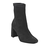 Speed Limited 98 FE65 Women's Casual Ankle High Chunky Block Heel Booties