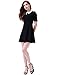 Aphratti Women's Short Sleeve Peter Pan Collar Cute Skater Dress Fit and Flare A-Line Casual Dresses