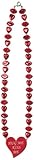 Valentine Heart Necklace Party Accessory (1 count) (1/Card)