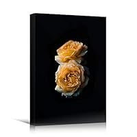 Canvas Wall Art Yellow Flower Portraiture Colorful Floral Multicolor Photography Portrait Romantics - 12x18 inches