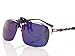 Costyle 1 Pack Mirror Retro Polarized Clip-on Flip-up Plastic Sunglasses Compatible with Myopia Glasses for Driving Fishing Outdoor Sport (Royal Blue)
