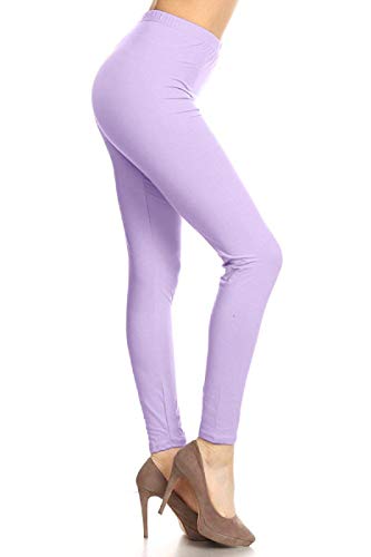 EP128-3X5X-Lavender Basic Solid Leggings, 3X5X