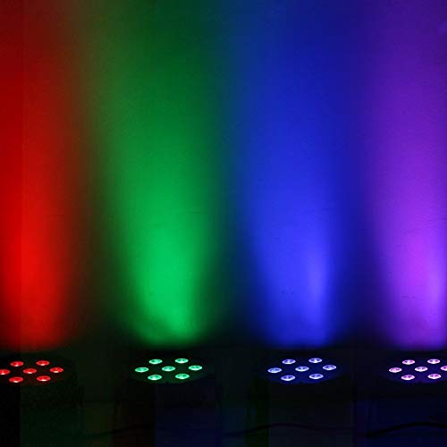 LED Par Lights, YeeSite 70W RGBW LED Par Can by Remote and DMX Control, LED Uplighting for Wedding DJ Party Stage Lighting - 4 Pack - Thumbnail 4